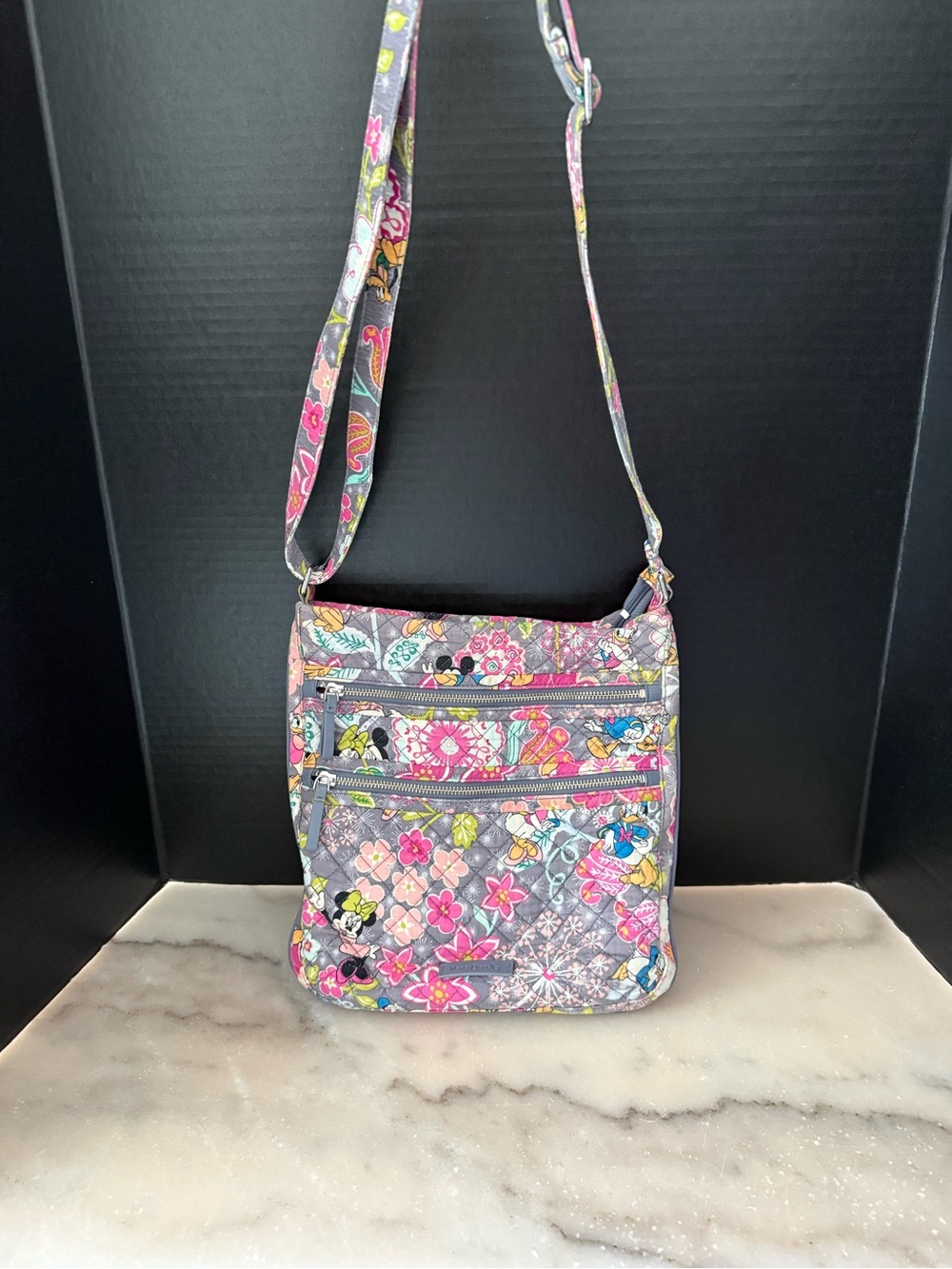 Vera Bradley X Disney Minnie Mouse and Friends Triple Zip Hipster Crossbody Bag - Picture 3 of 11